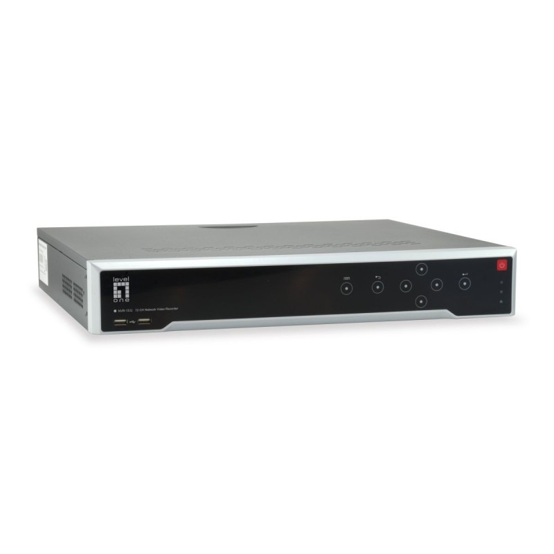 LevelOne NVR-1332 network video recorder Black, Silver